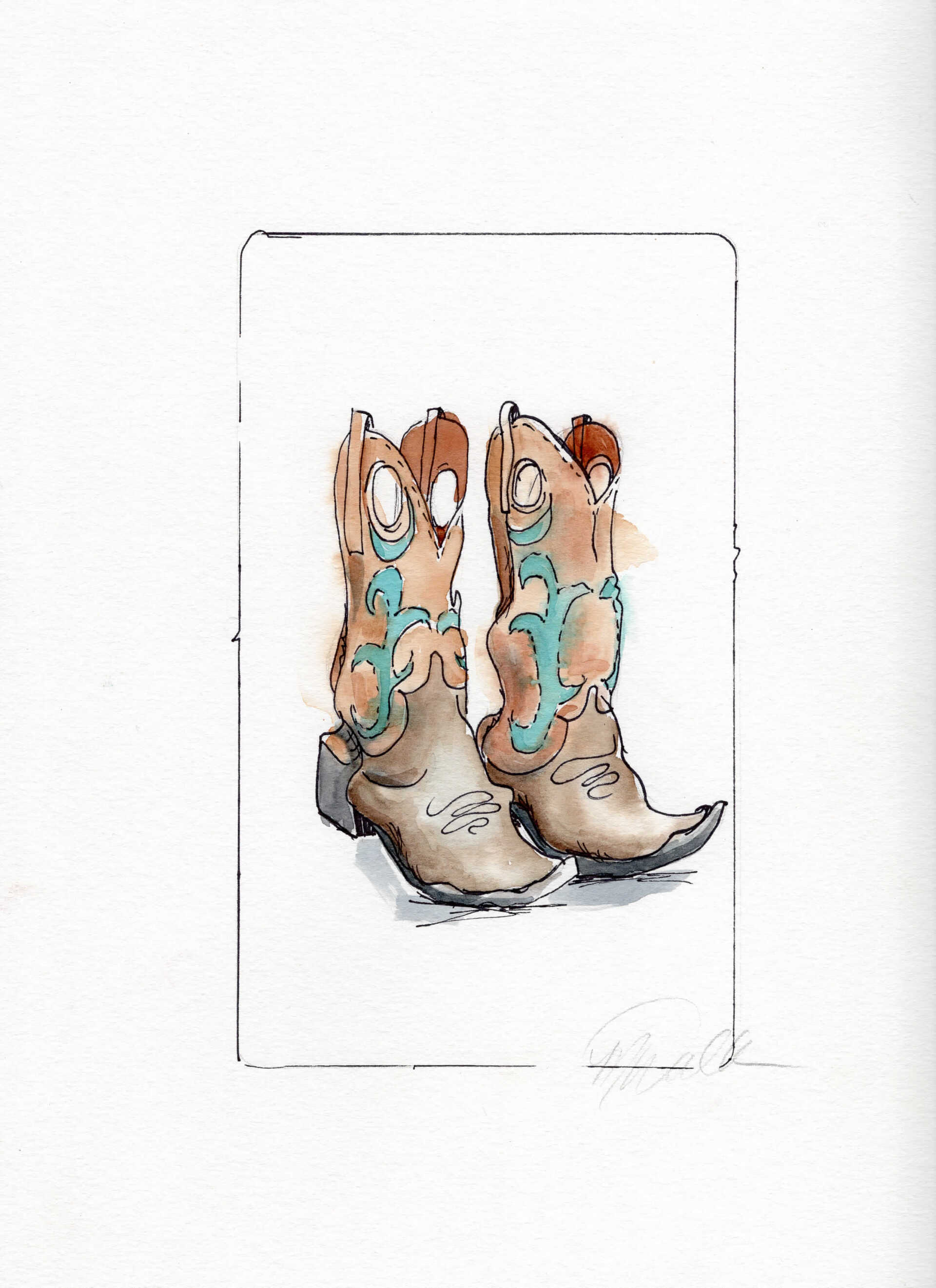 western custom illustrations commissions lease art home decor hotels