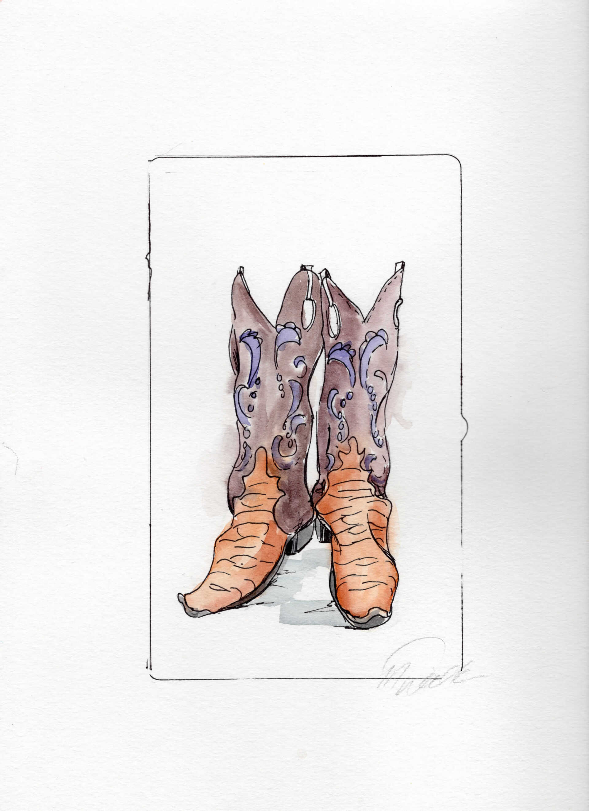 western custom illustrations commissions lease art home decor hotels