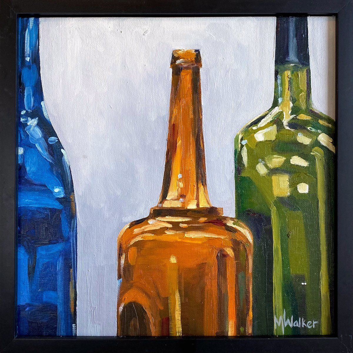 wine bottles custom painting commissions lease art real estate hotels