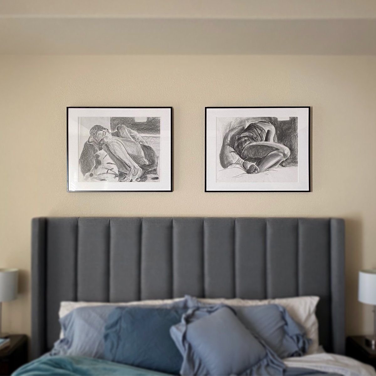 custom charcoal illustrations commissions lease art home decor hotels