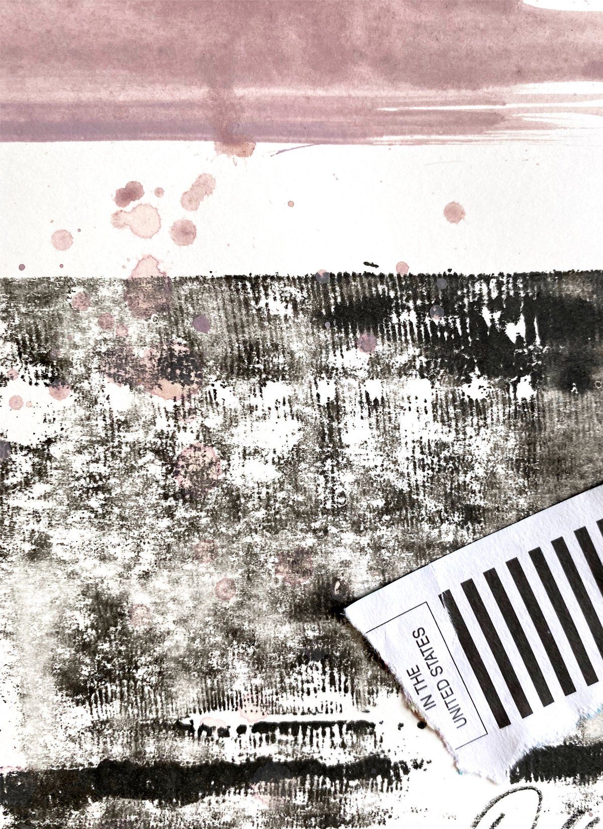 abstract custom monoprint commissions lease art home decor hotels