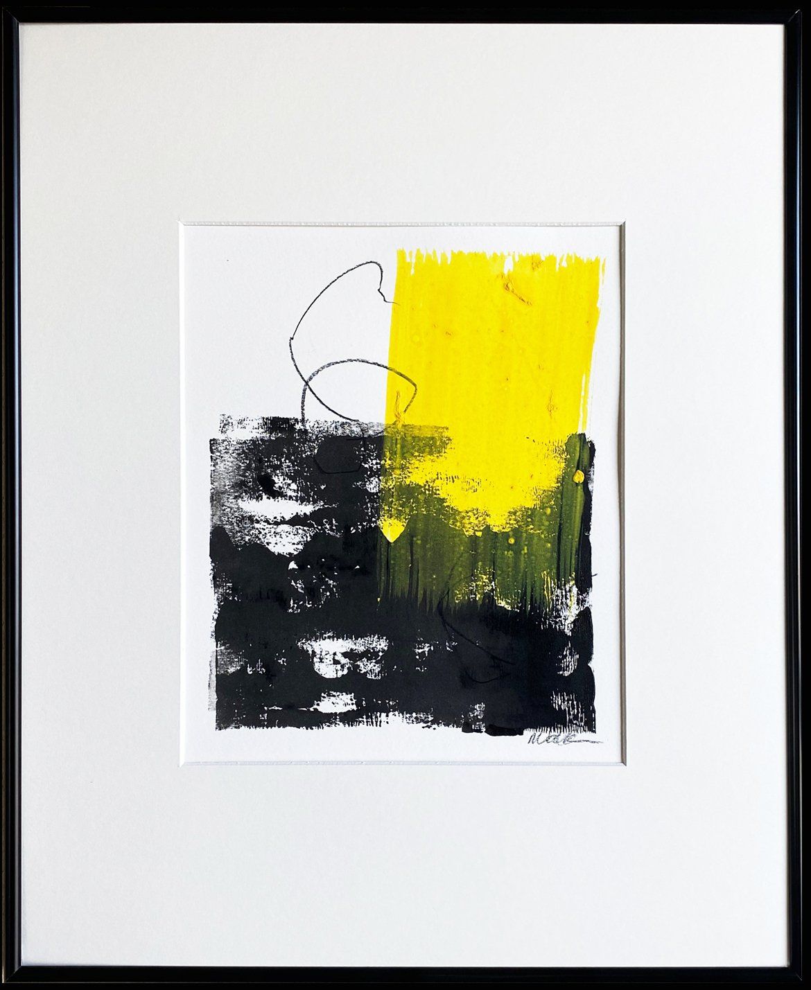 abstract custom monoprint commissions lease art home decor hotels
