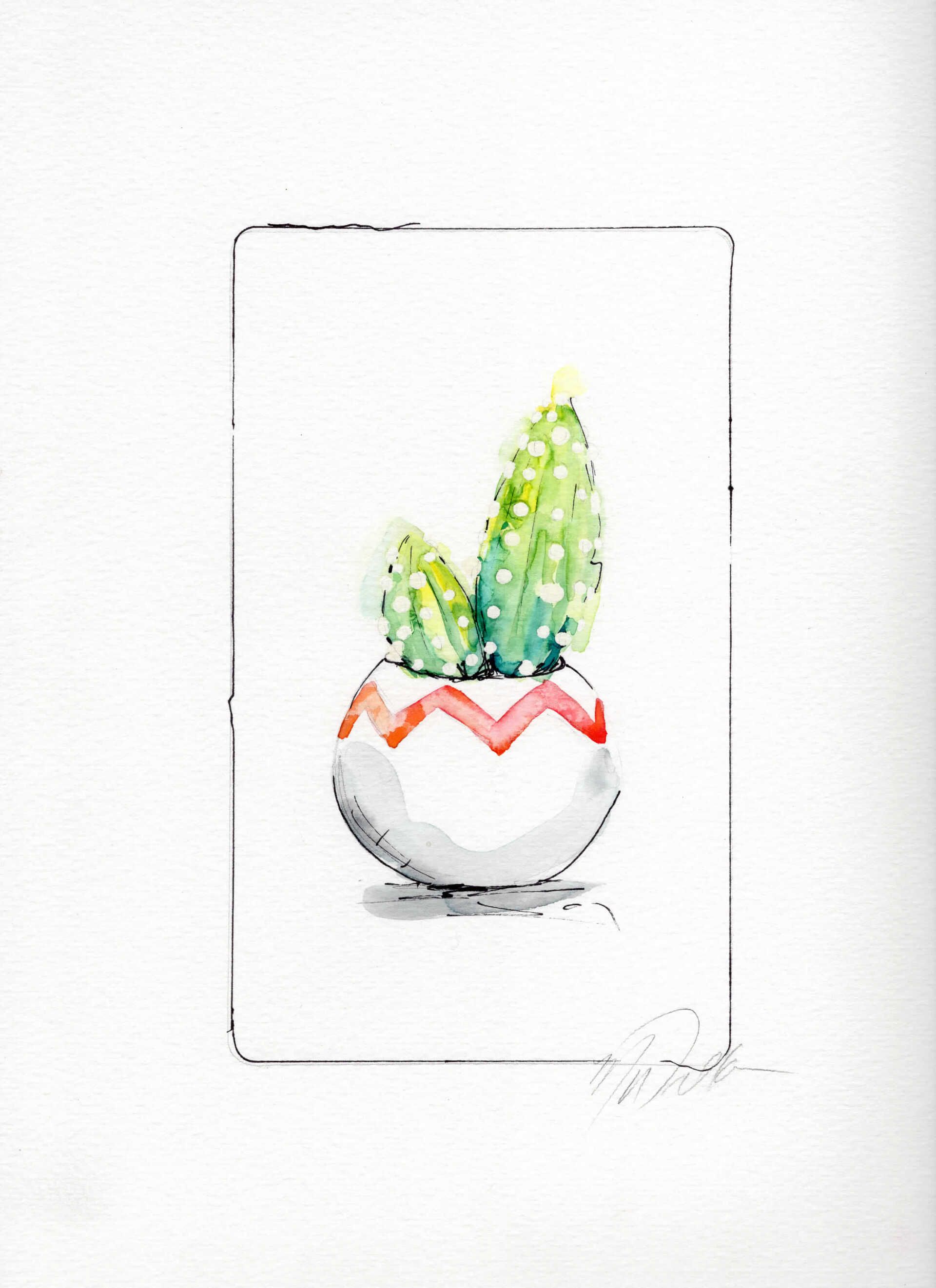 cactus custom illustrations commissions lease art home decor hotels