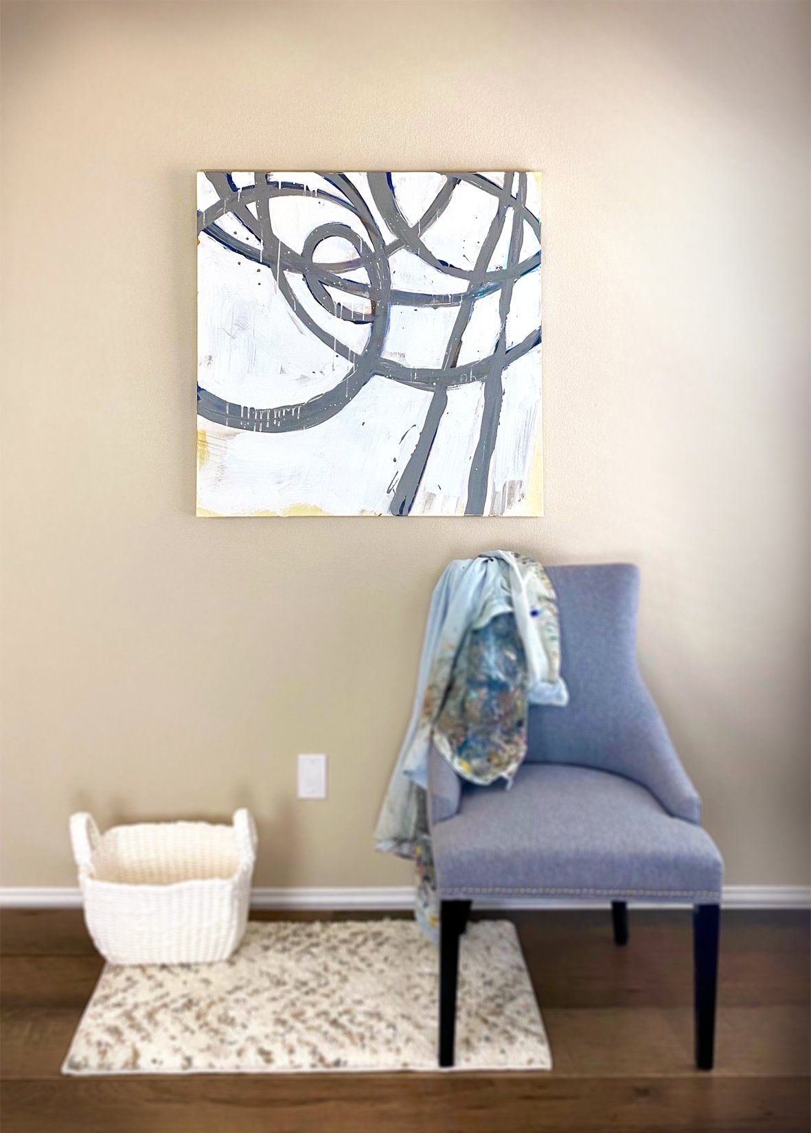 abstract custom painting commissions lease art home decor hotels