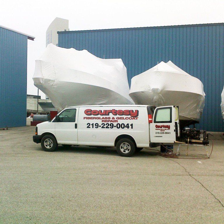 Courtesy Fiberglass repair vehicle