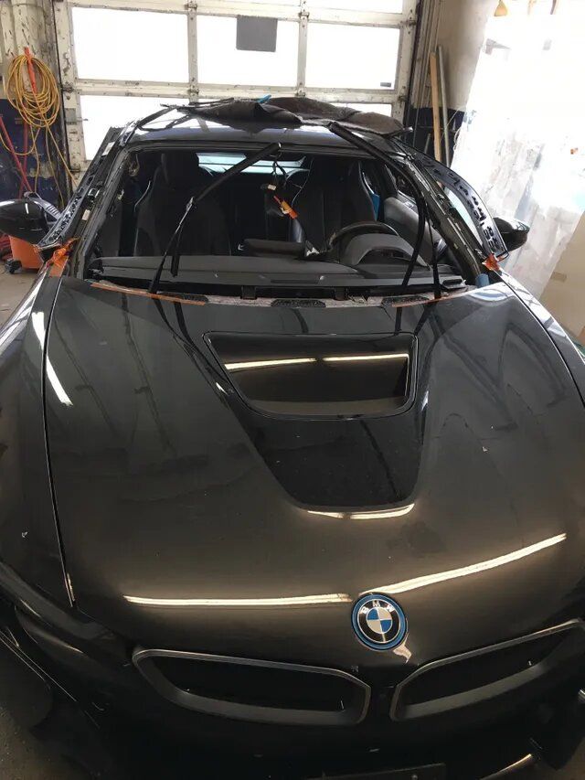 BMW Black Car — Port Washington, NY — Competition Glass Inc