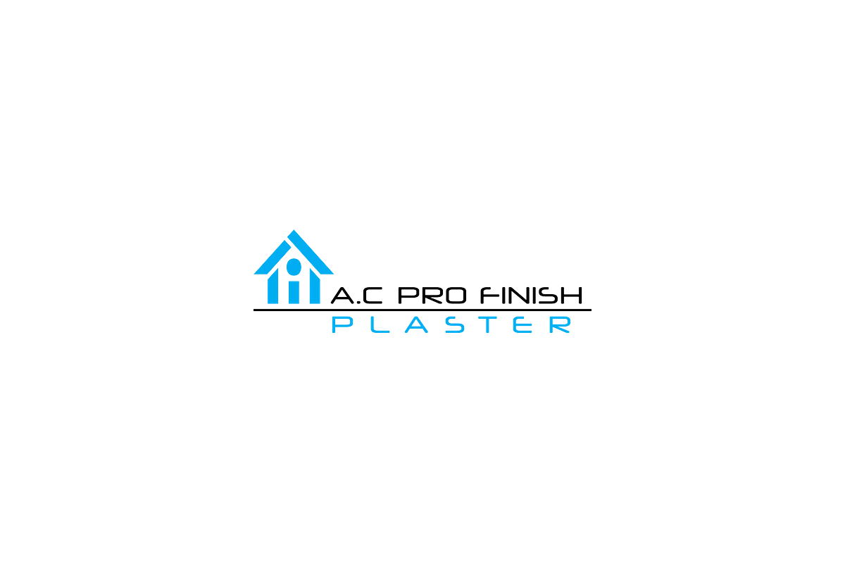 A logo for a company called ac pro finish plaster
