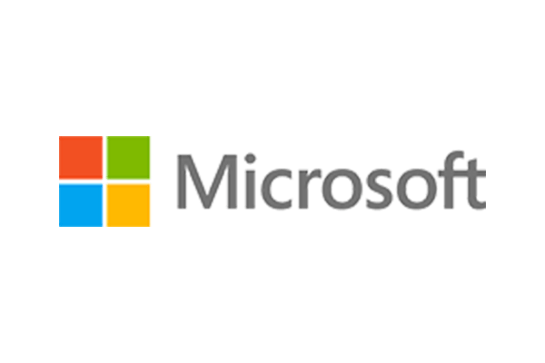 The microsoft logo is on a white background.