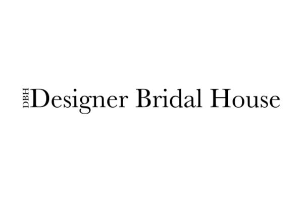 The logo for designer bridal house is on a white background.