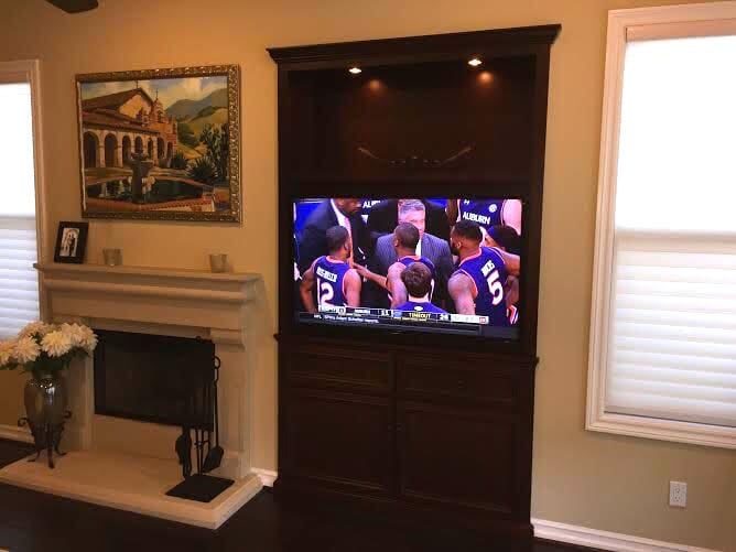 Cabinet with TV — Custom Cabinetry in Carlsbad, CA