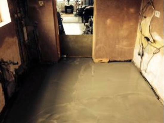 damp proofing treatment in process at a house
