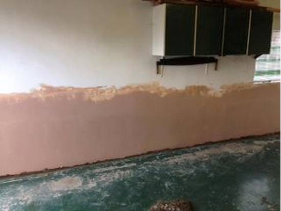 replastered walls in a house