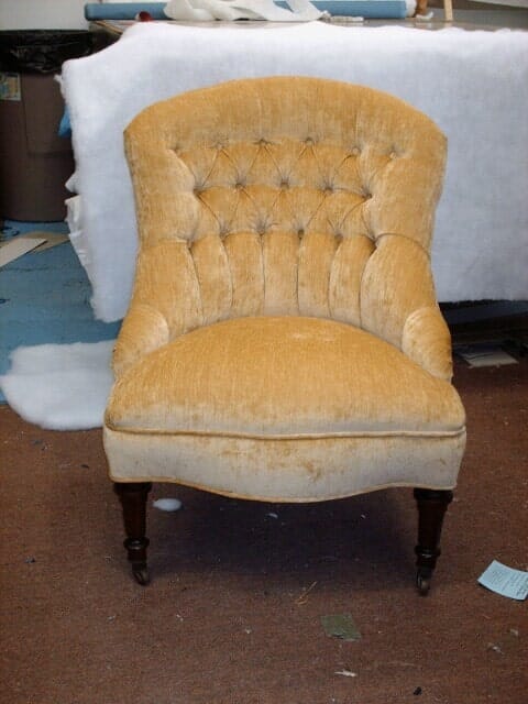 Beige chair — Upholstery in Danvers, MA