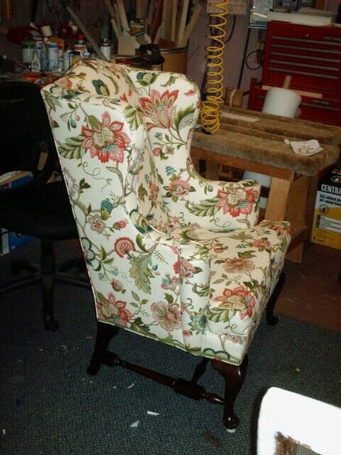 Pink Flower Chair — Upholstery in Danvers, MA