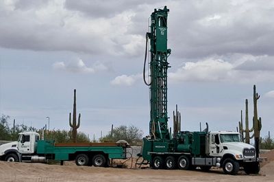 Well Drilling Vehicle On Site — Mesa, AZ — Arizona Preston Drilling LLC Well Drilling Vehicle On Site — Mesa, AZ — Arizona Preston Drilling LLC