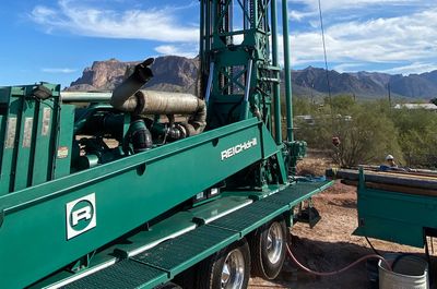 Well Drilling Vehicle Pumping Water — Mesa, AZ — Arizona Preston Drilling LLC Well Drilling Vehicle Pumping Water — Mesa, AZ — Arizona Preston Drilling LLC