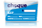 Blue cheque with