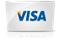 Visa credit card logo on a white background.