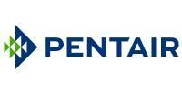 Pentair logo: blue and green geometric design with the word