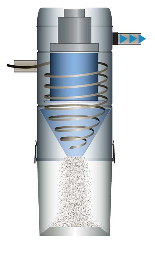 A diagram of a vacuum cleaner with a hose coming out of it.
