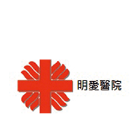 Red cross symbol with stylized petals and Japanese characters.