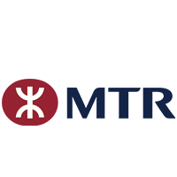 MTR logo: red circle with white emblem and navy blue 
