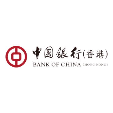 Bank of China (Hong Kong) logo: red circle-shaped symbol beside Chinese characters and English text.