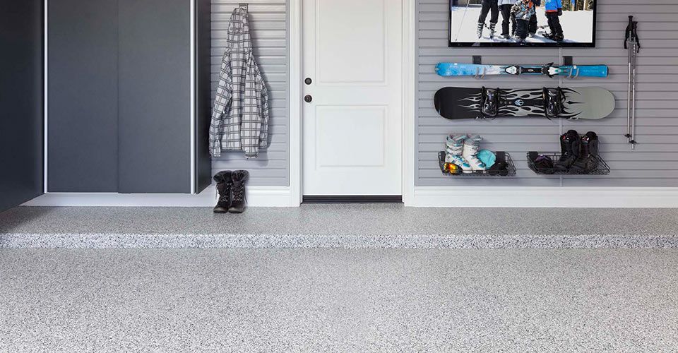 Decorative Chip Epoxy Garage Flooring