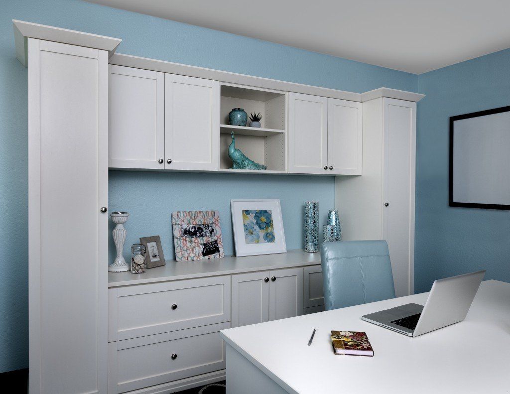 Custom Home Office with a Concrete Finish