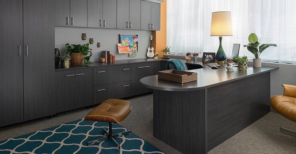 Custom Home Office with a Licorice Finish