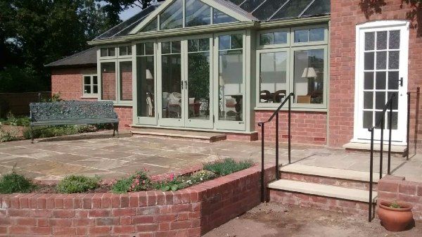 Railings installed at house