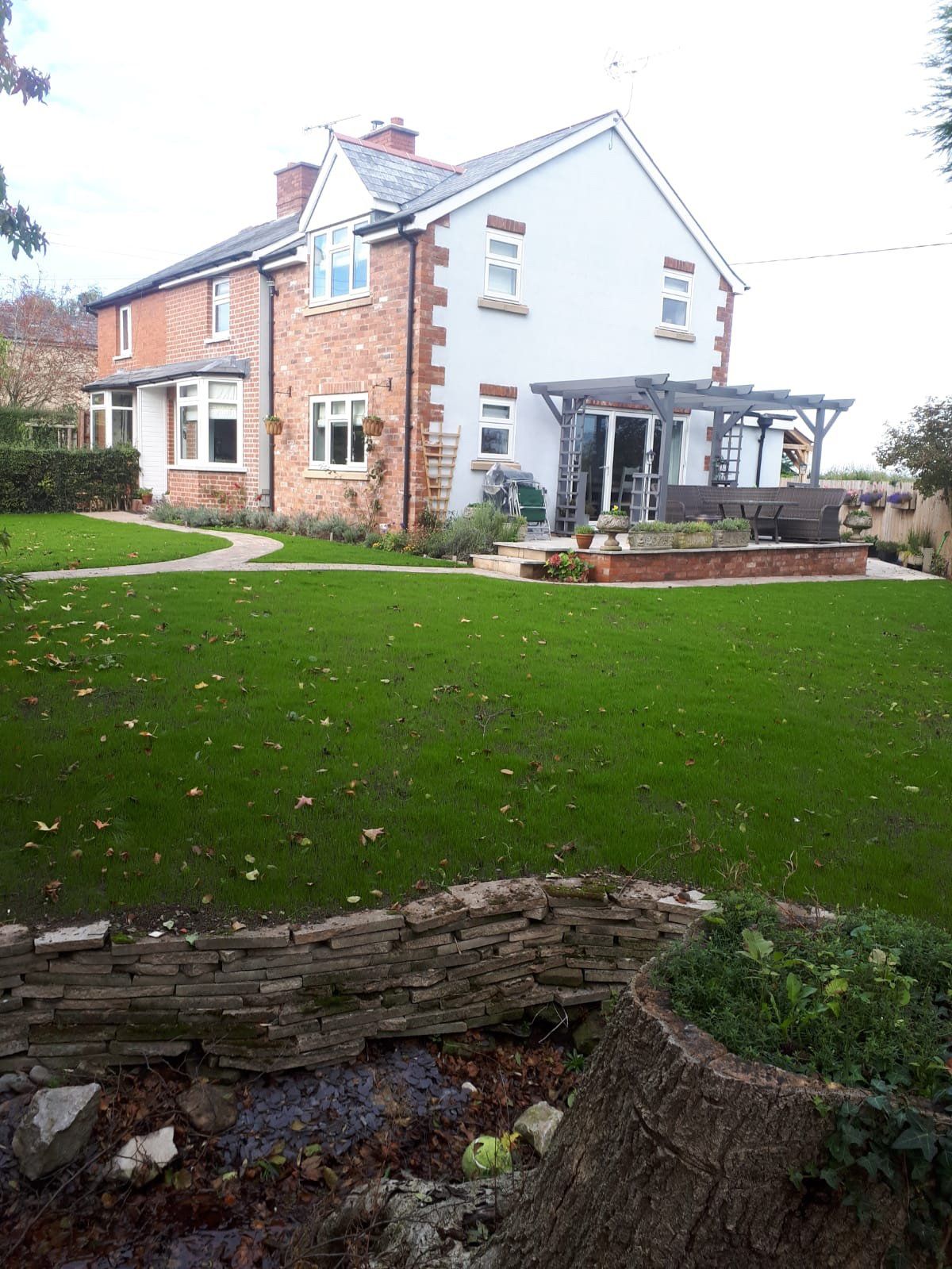View of house where extension and renovation work carried out