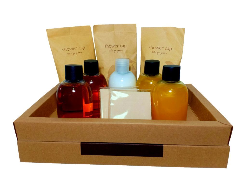 kit doccia monouso per alberghi