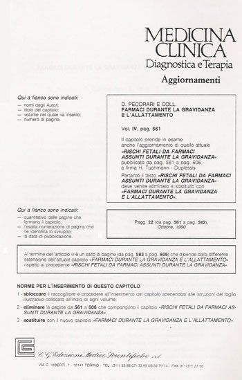 Sommario del libro Medicina Clinica: Diagnostica e Terapia