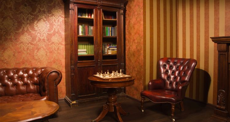 Study room with chess table