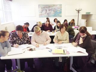 Beeches training participants in classrom