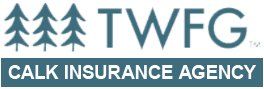A logo for the twfg calc insurance agency