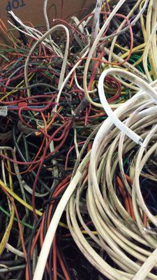 There are many different colored wires in this pile.