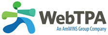 WebTPA logo featuring a stylized person in shades of green and blue, with text 