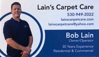 Bob Lain, carpet care specialist with 30+ years experience, offering residential and commercial services in Redding, CA.