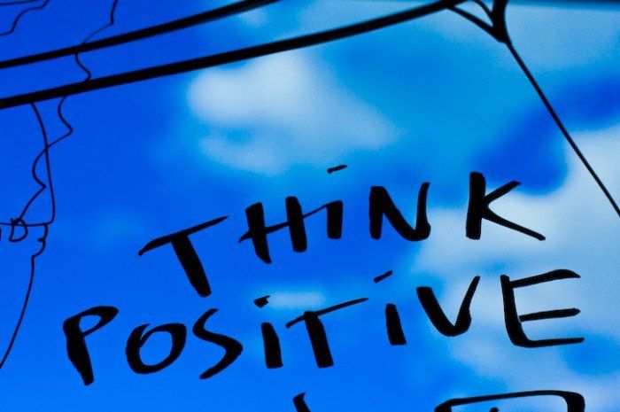 think positive sign