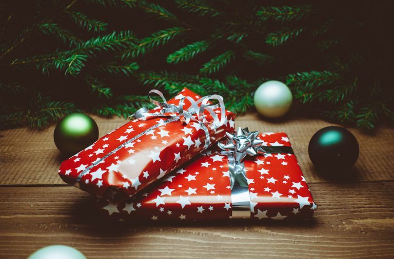 wrapped Christmas presents