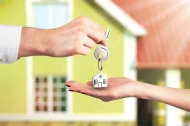 Handing house keys over
