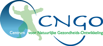 CNGO logo with blue letters and a green human figure, subtitled “Centrum voor Natuurlijke Gezondheids-Ontwikkeling”