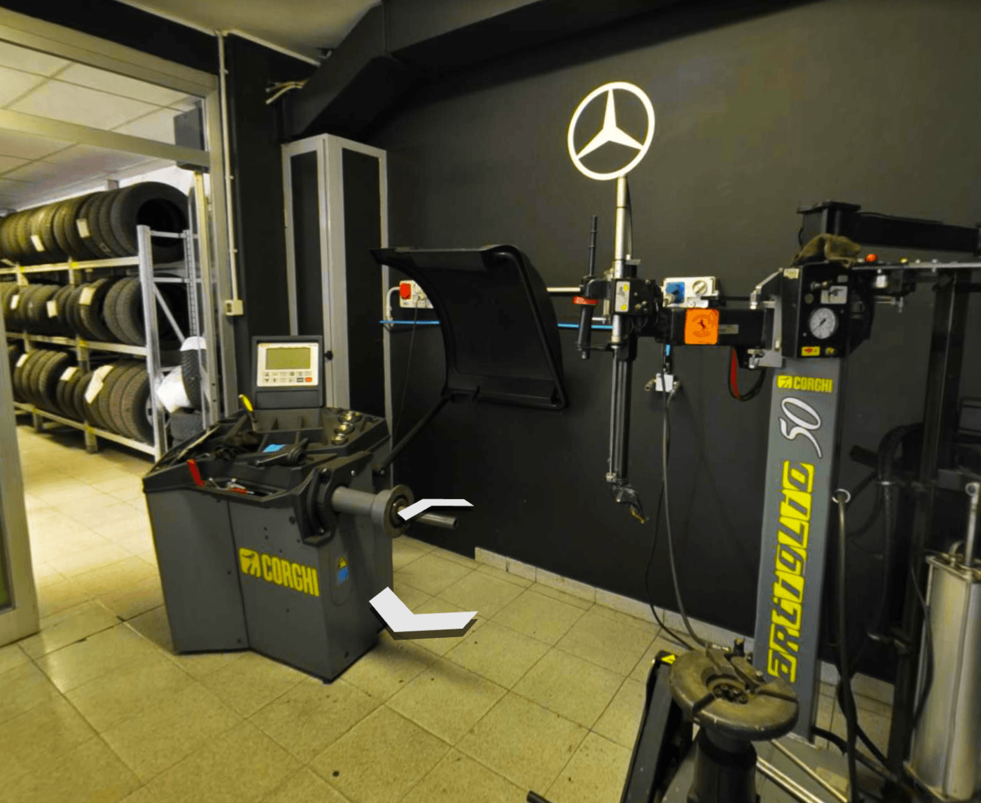 controllo pneumatici in officina