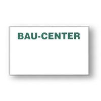 Ein weißes Schild mit der Aufschrift Bau-Center.