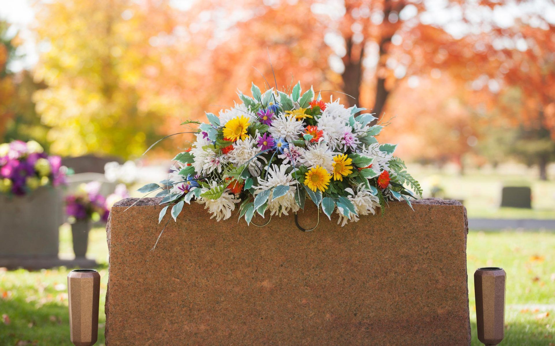 Headstone With Flower on Top — Augusta, GA — Everlasting Granite and Marble