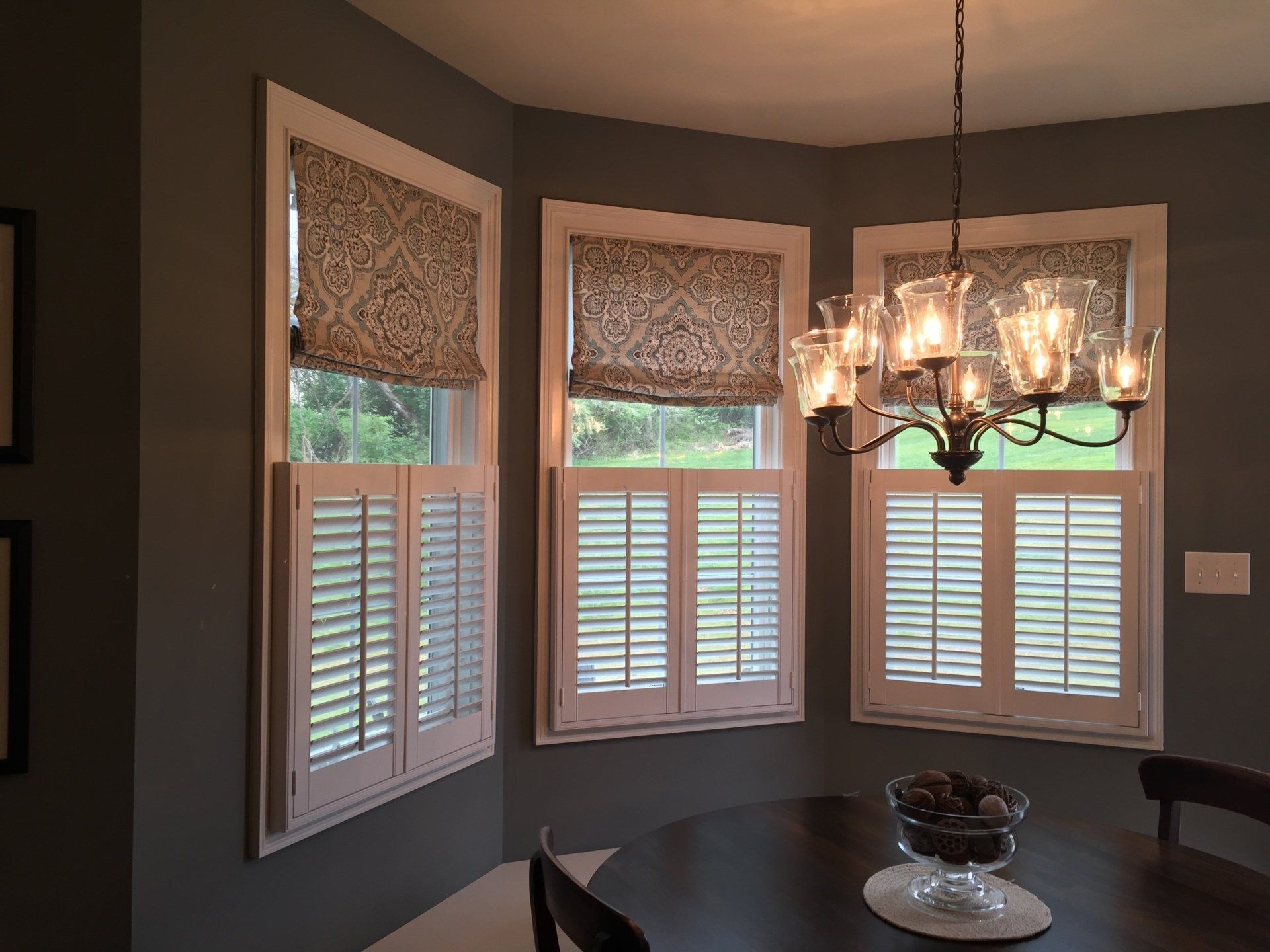 cafe shutters roman shades