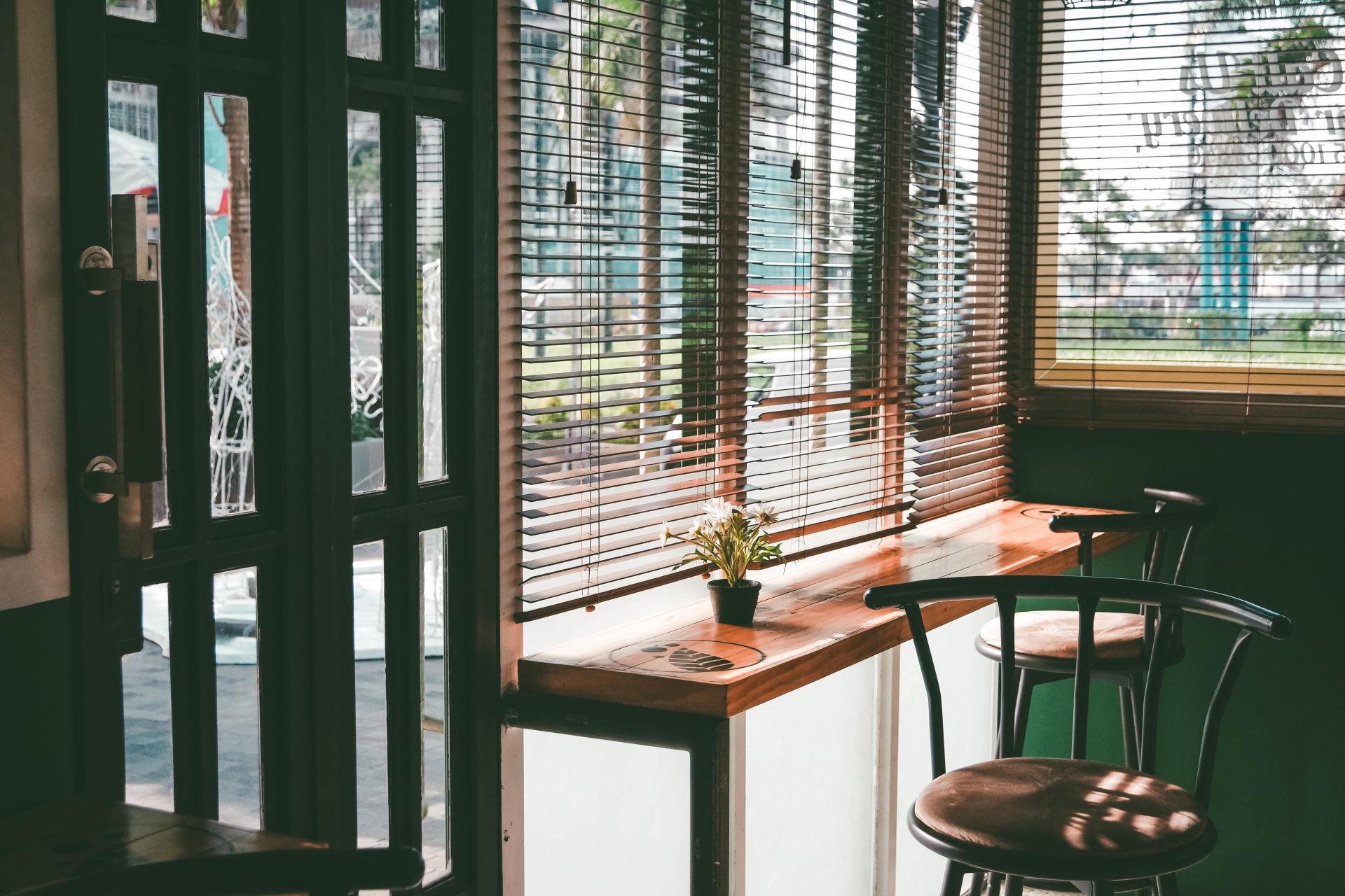 shades in dining room
