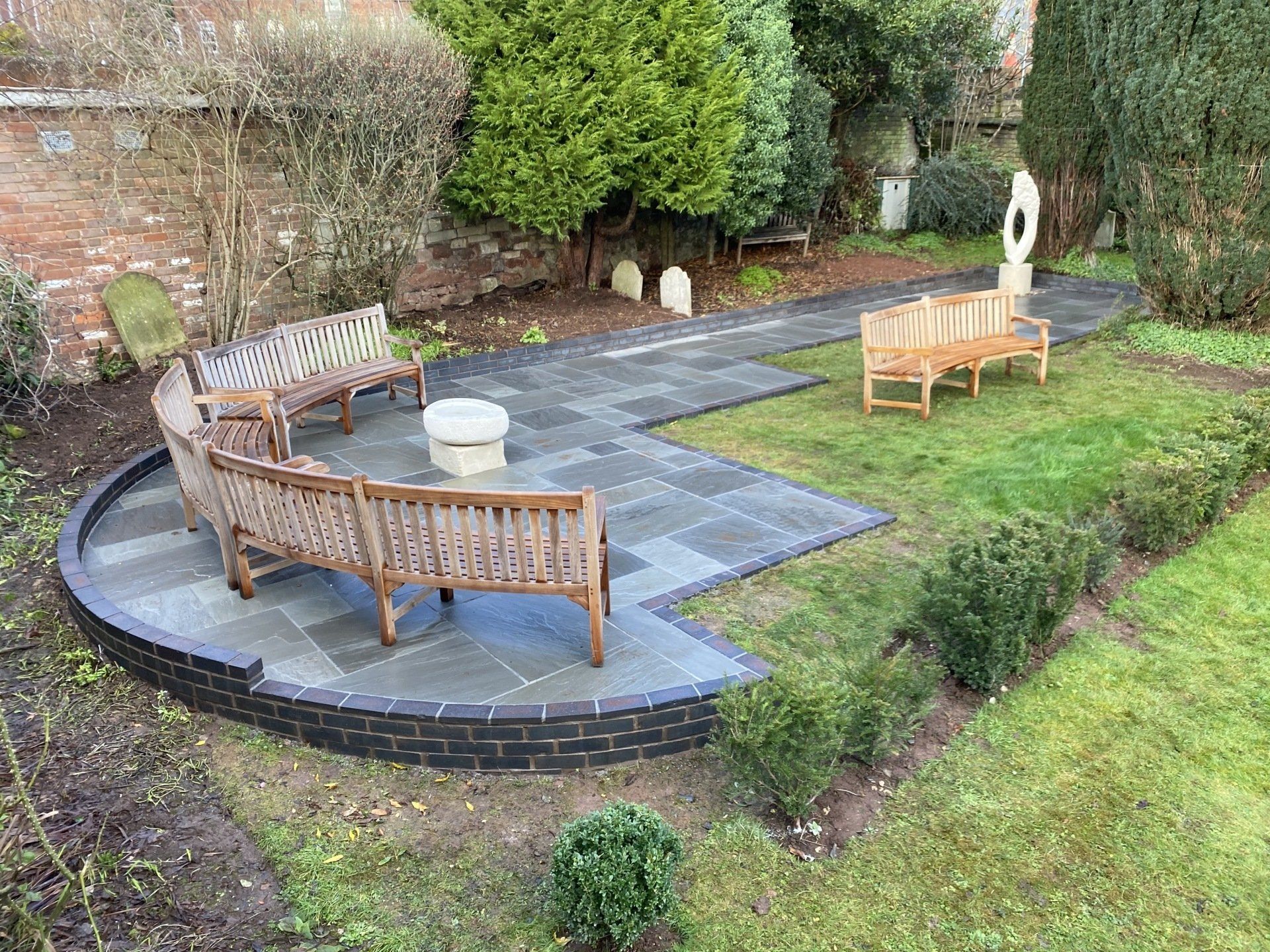 Garden design paving